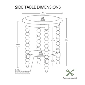 Philippe Round End Table with Shelf - Brown