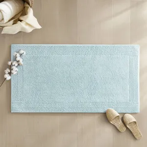 Splendor 100% Cotton Tufted 3000 GSM Reversible Bath Rug - Blue