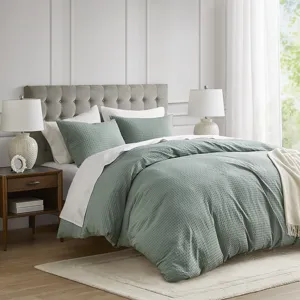 Comfort Spaces Mina Weave Textured Duvet Cover Set