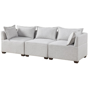 Molly 3-Piece Modular Sofa - Silver Grey