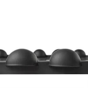 Marlowe 27\" Medium Decorative Round Wall Mirror with Beaded Metal Frame - Black