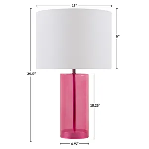 Neonova Glass Table Lamp - Pink