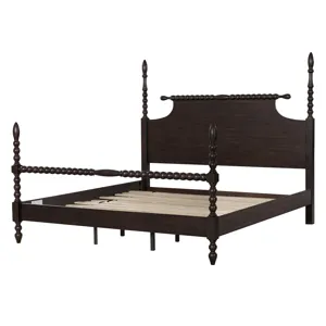 Beckett King Beckett Turned Wood Spindle Bed - Morocco Brown