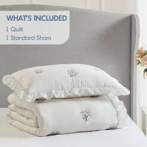 Aglaia Twin / Twin XL Quilt Set - Blue