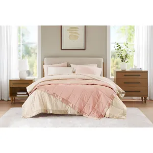Madison Park Windom Lightweight Down Alternative Blanket with Satin Trim