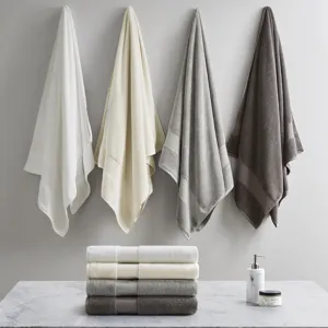 100% Cotton Bath Sheet 2 Piece Set - Charcoal