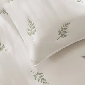 Harbor House Blue Willow Embroidered Botanical 100% Cotton Lightweight 3 Piece Quilt Set
