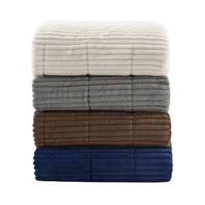Parker Oversized Plush Down Alternative Filled Throw - Brown