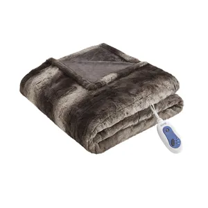 Beautyrest Zuri Oversized Faux Fur Heated Throw