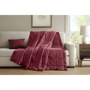 Madison Park Windom Lightweight Down Alternative Blanket with Satin Trim