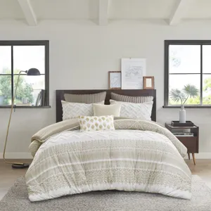 INK+IVY Mila 3 Piece Cotton Comforter Set with Chenille Tufting