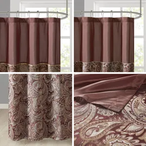 Madison Park Aubrey Jacquard Shower Curtain