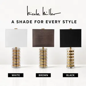 Nicole Miller Elowen Acrylic Disc Table Lamp