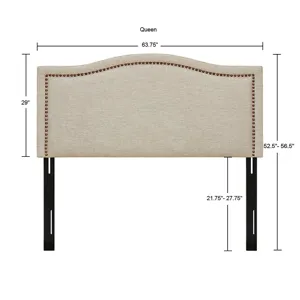 Nadine Queen Upholstery Headboard - Natural