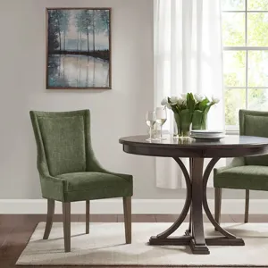 Madison Park Signature Ultra Upholstered Dining Side Chairs with wood legs (Set of 2)