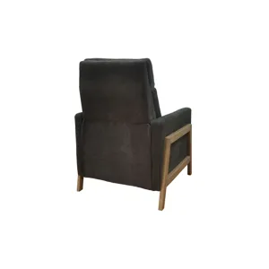 Luna Recliner With Wood Frame - Grey