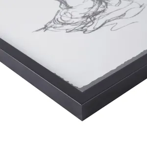 Madison Park Feminine Figures Sketch 2-piece Framed Glass and Matted Wall Art Set - Black/White