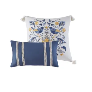 Harbor House Blue Livia 6 Piece Cotton Comforter Set