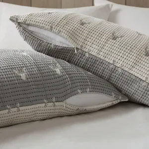 Keystone Full/Queen Coverlet Set - Grey