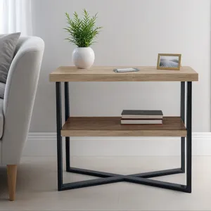 Regan End Table - Wheat/Slate