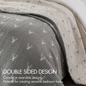 Keystone Full/Queen Coverlet Set - Grey