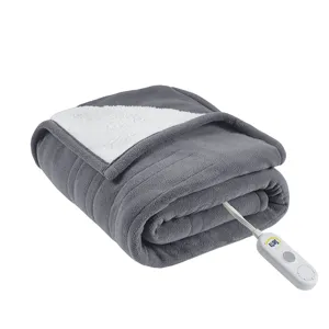 Serta Fleece to Sherpa Heated Throw