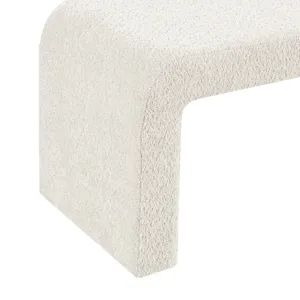 Steve Boucle Waterfall Bench - Cream