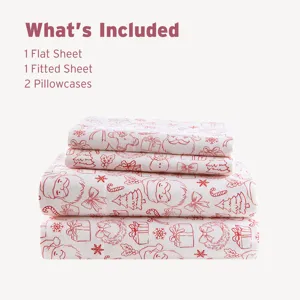 Intelligent Design Cozy Soft Cotton Flannel Printed Sheet Set