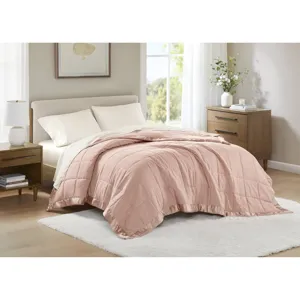 Madison Park Windom Lightweight Down Alternative Blanket with Satin Trim