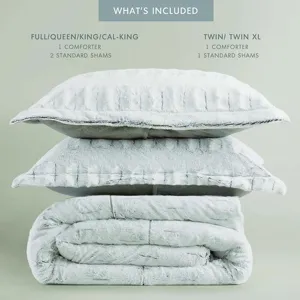 Madison Park Gia Faux Fur Comforter Mini Set