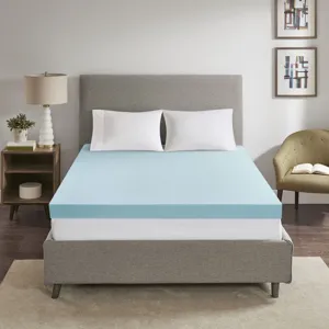 3\" Gel Memory Foam with 3M Cover Queen Mattress Topper - White