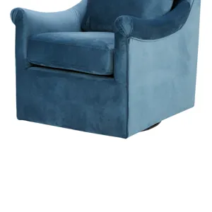 Deanna Upholstered Swivel Accent Chair - Blue