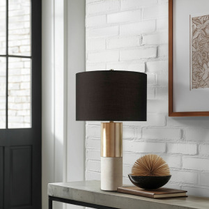 INK+IVY Fulton Metal and Concrete Table Lamp - Gold/Grey/Black