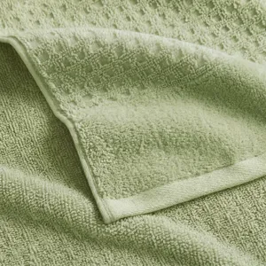 Madison Park Spa Waffle Cotton Jacquard Bath Towel 6 Piece Set