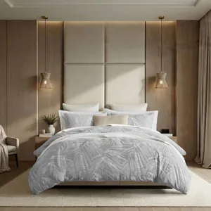 Harbor House Coastal Leaves 3 Piece 3 Piece Cotton Duvet Set