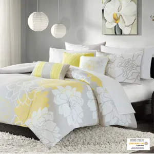 Madison Park Lola 6 Piece Printed Duvet Cover Set