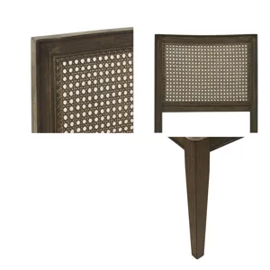 Kelly Armless Dining Chair Set of 2 - Brown