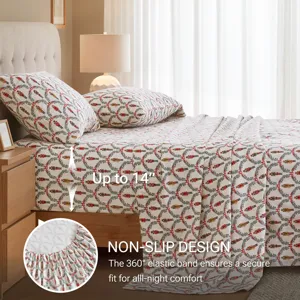 True North by Sleep Philosophy Cozy Cotton Flannel Printed Sheet Set