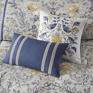 Harbor House Blue Livia 5 Piece Cotton Duvet Cover Set
