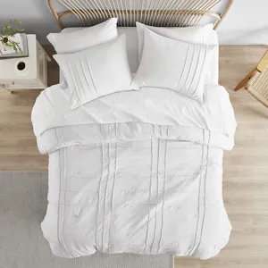 Comfort Spaces Walker Soft Washed Pleated Comforter Set