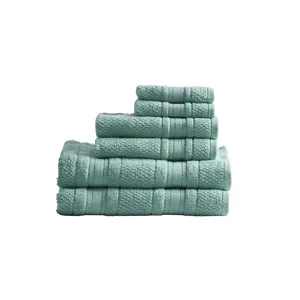 Madison Park Essentials Adrien Super Soft Cotton Quick Dry Bath Towel 6 Piece Set