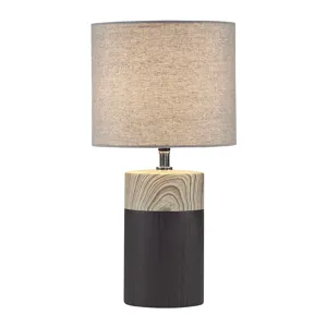Nicolo Textured Ceramic Table Lamp - Black