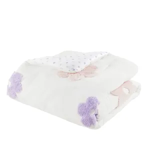 Urban Habitat Kids Gracie Floral Reversible Tufted Chenille Comforter Set with Flower Throw Pillow