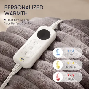 Serta Heated Cord Plush Heated Throw