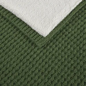 Madison Park Rowan Waffle Knit Chenille Throw