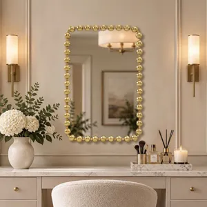 Madison Park Signature Marlowe 24X36 Rounded Rectangle Beaded Wall Mirror