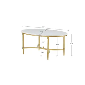 Bordeaux Coffee Table - White/Gold