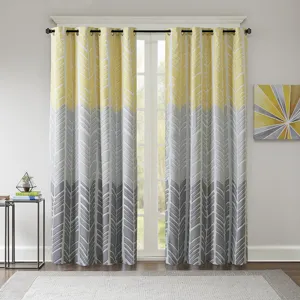Adel Printed Total Blackout Curtain Panel - Yellow