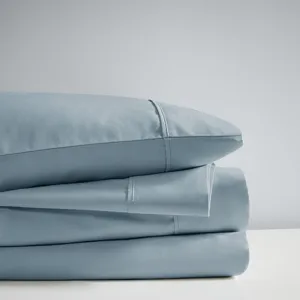 1000 Thread Count Full HeiQ Smart Temperature Cotton Blend 4 PC Sheet Set - Blue