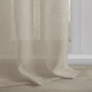 Madison Park Rosette Floral Embellished Cuff Tab Top Solid Curtain Panel
